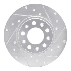 Chrysler 200 Brake Rotor (1) - Rear Right - R1 Concepts - Drilled & Slotted - Silver - `14-`22 Chrysler 200 Brake Rotor (1) - Rear Right - R1 Concepts - Drilled & Slotted - Silver - `14-`22